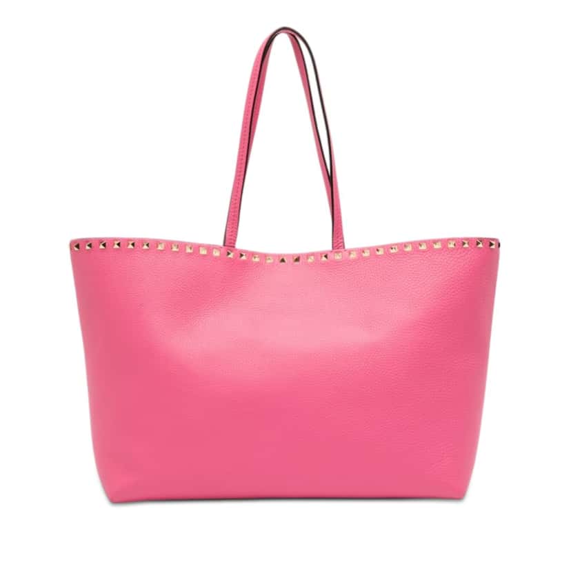 Valentino Leather Rockstud Tote Pink Leather Very good condition - Front View