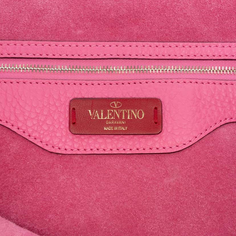 Valentino Leather Rockstud Tote Pink Leather Very good condition - Box View