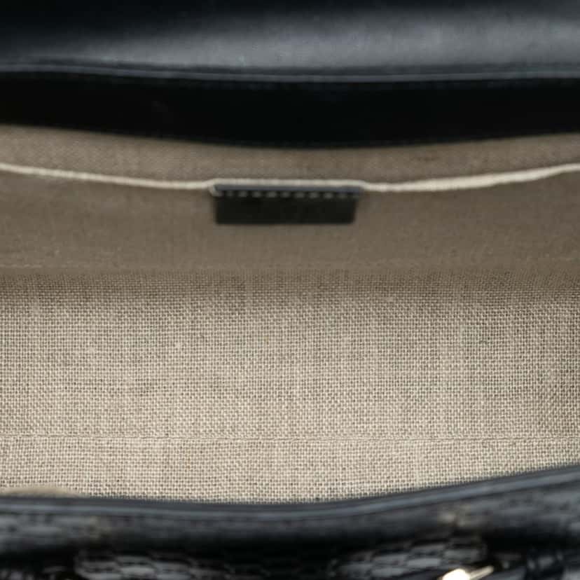 Gucci Medium Microguccissima Emily Shoulder Bag Black Leather Very good condition - Model View