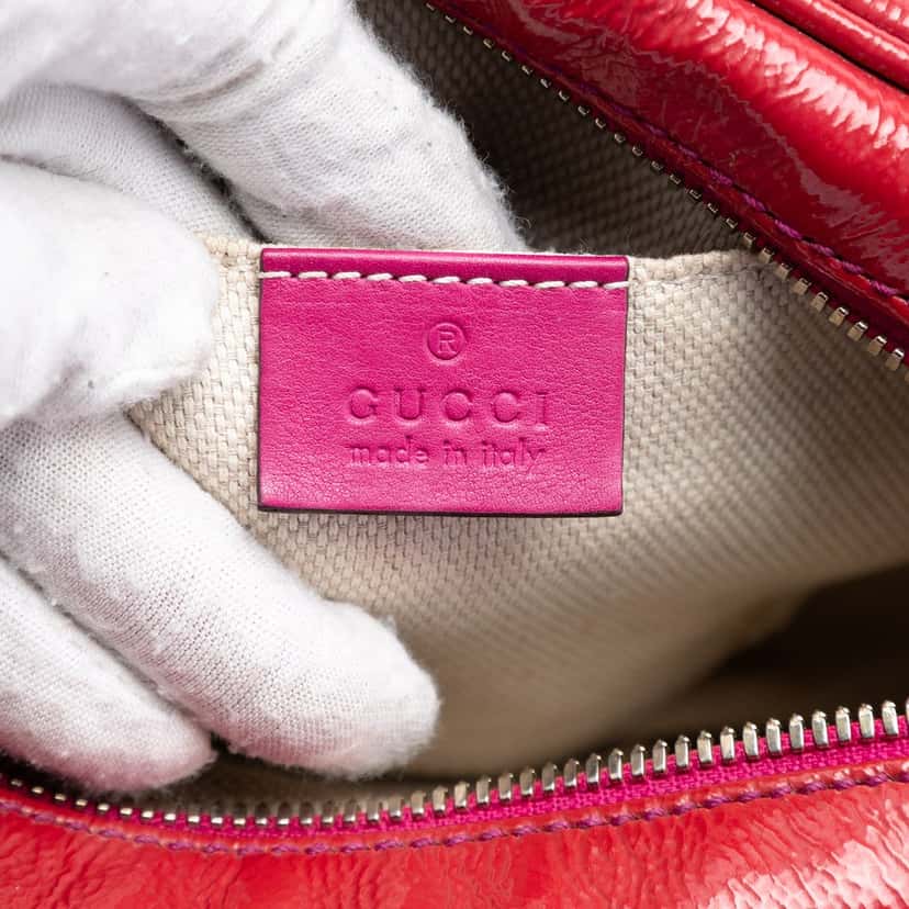 Gucci Patent Soho Disco Crossbody Pink Leather Very good condition - Box View