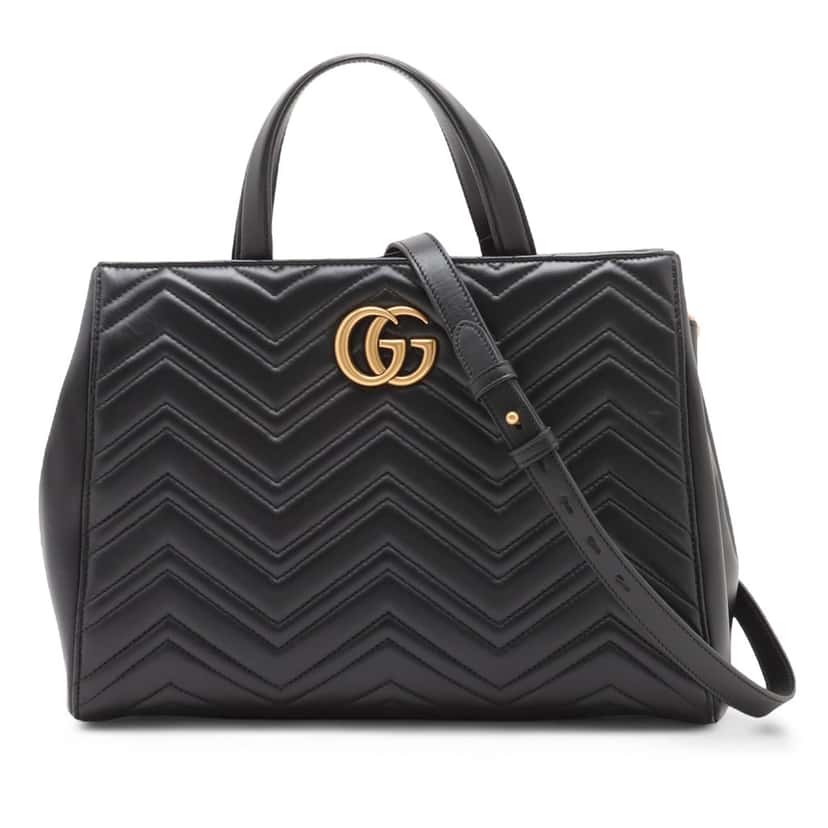 Gucci Medium GG Marmont Matelasse Calfskin Satchel