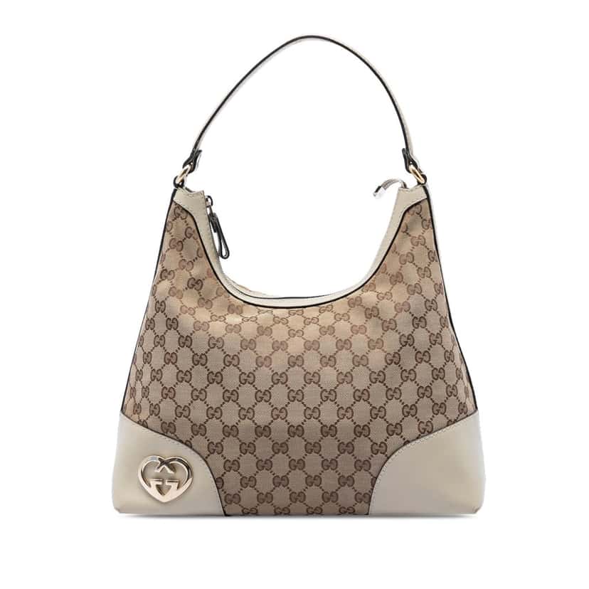 Gucci Medium GG Canvas Lovely Shoulder Bag Beige Very good condition - Front View