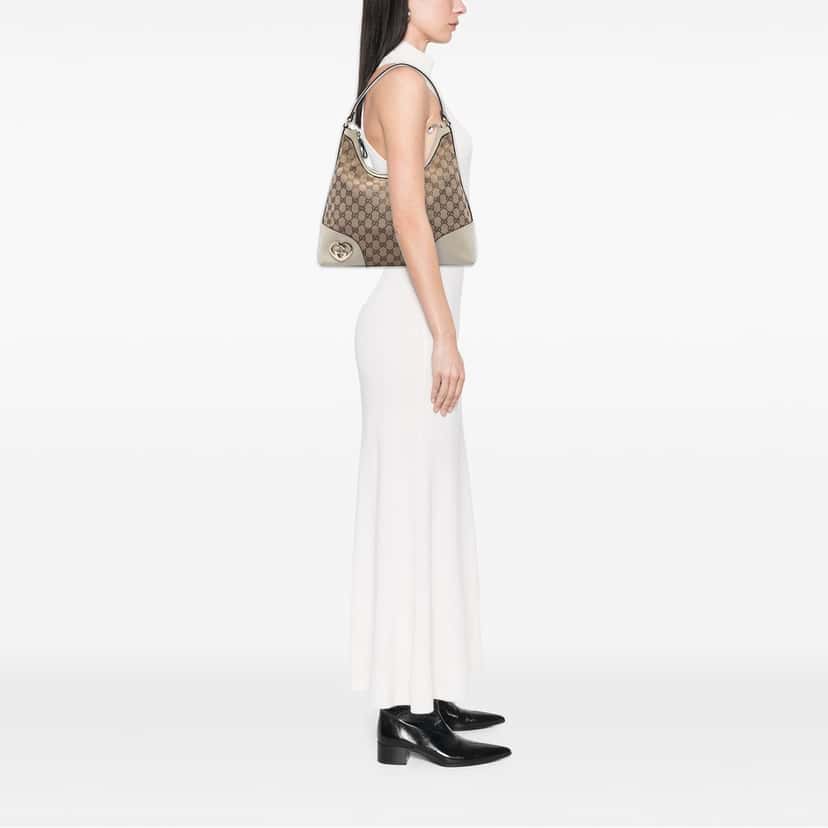 Gucci Medium GG Canvas Lovely Shoulder Bag Beige Very good condition - Box View