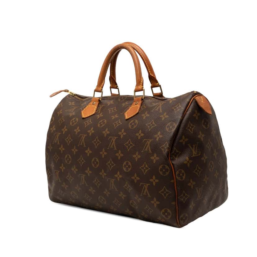 Louis Vuitton Monogram Speedy 35 Brown Good condition - Back View