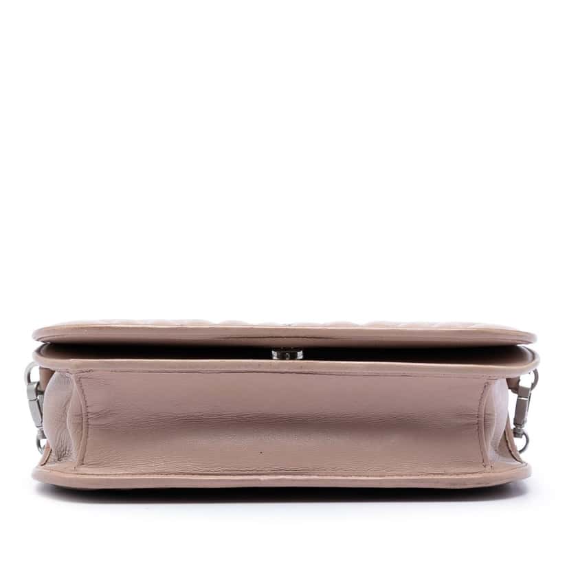Prada Mini Soft Calf Impunture Diagramme Crossbody Brown Leather Very good condition - Inside View