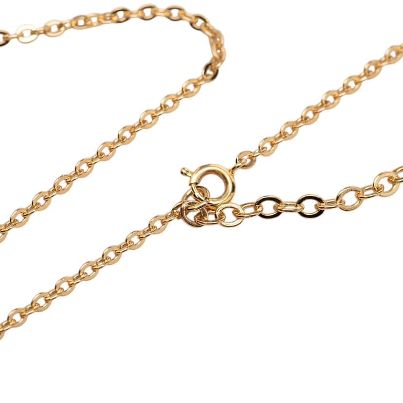 Dior Gold Plated Petit CD Logo Pendant Necklace Gold Metal Very good condition - Model View