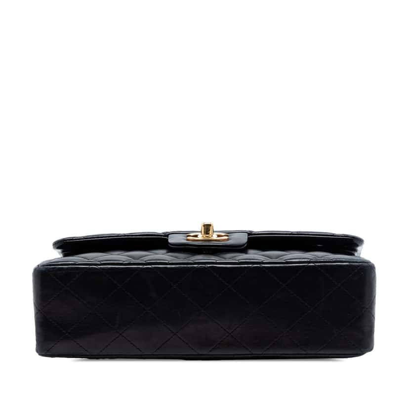 Chanel Small Classic Lambskin Double Flap Black Leather Good condition - Inside View