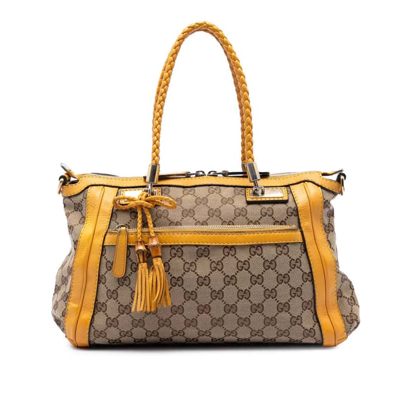 Gucci GG Canvas Bella Satchel Beige Very good condition - Front View