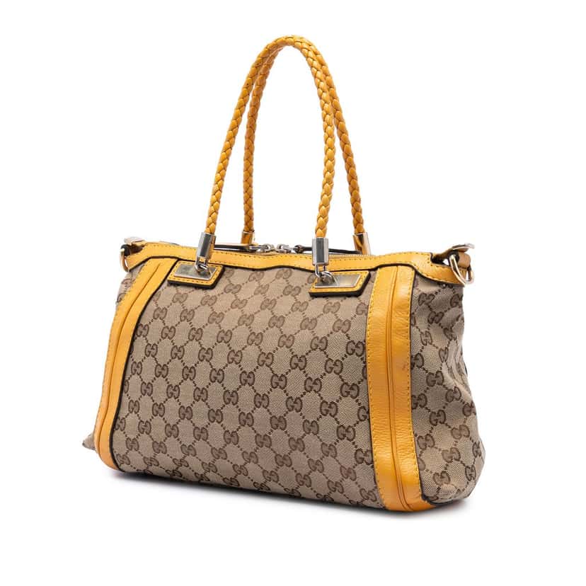 Gucci GG Canvas Bella Satchel Beige Very good condition - Back View