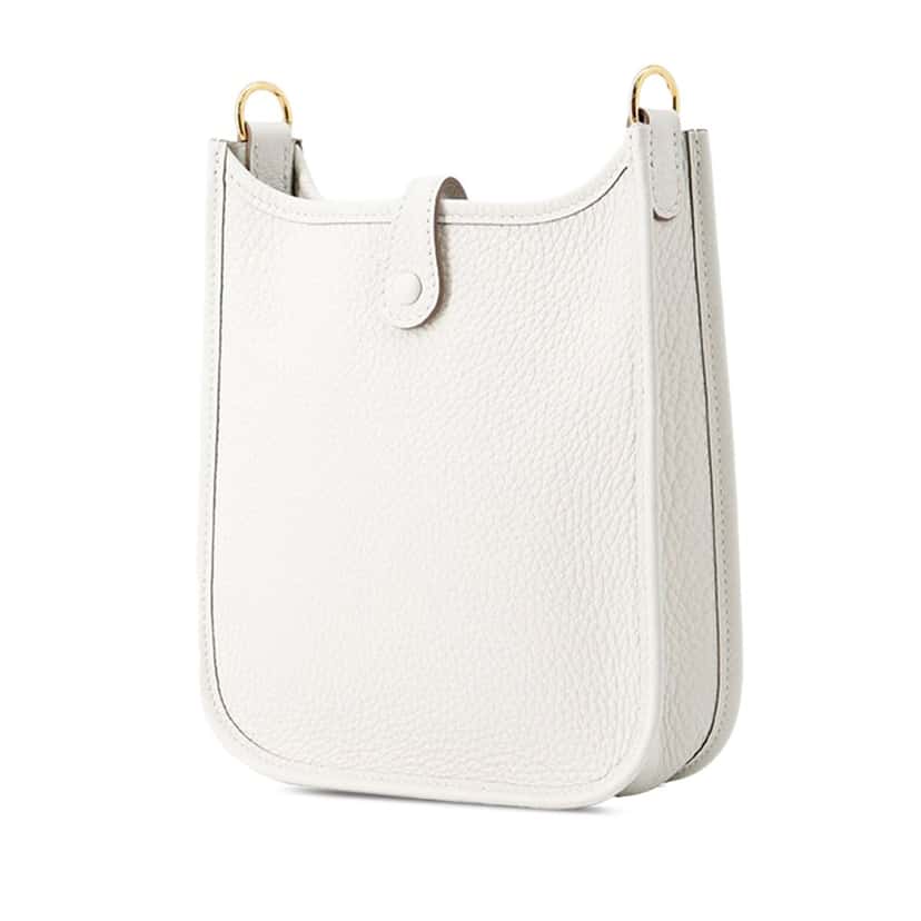 Hermès Clemence Evelyne TPM White Leather Very good condition - Back View