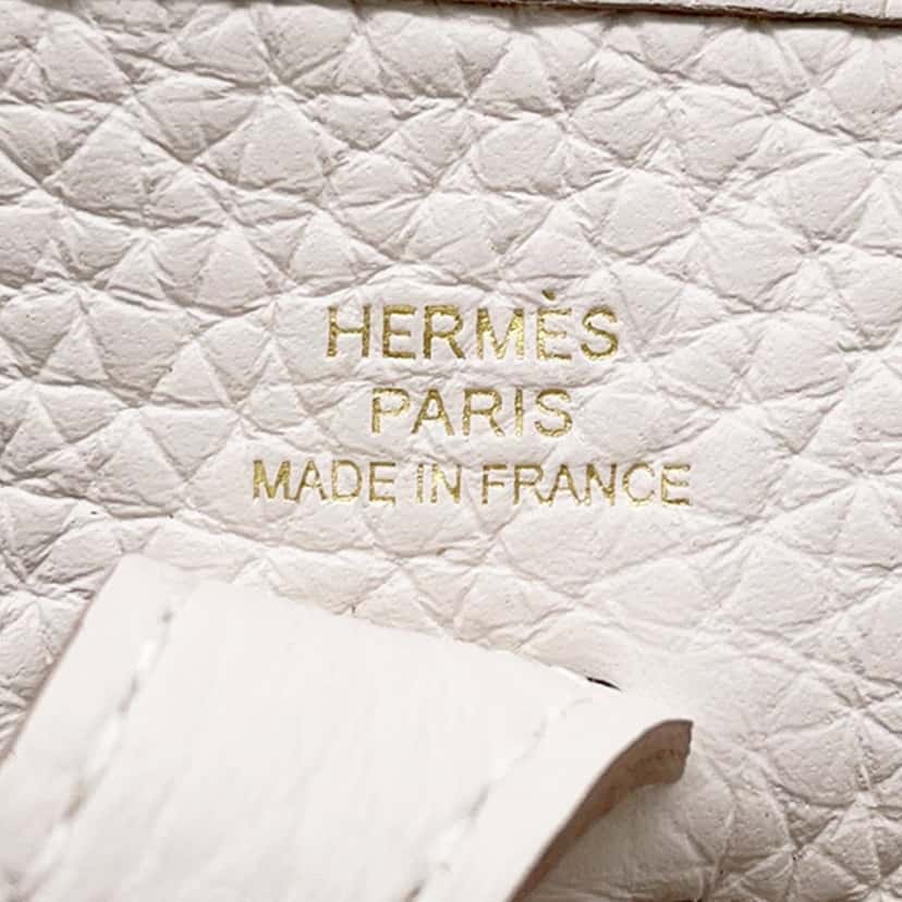 Hermès Clemence Evelyne TPM White Leather Very good condition - Box View