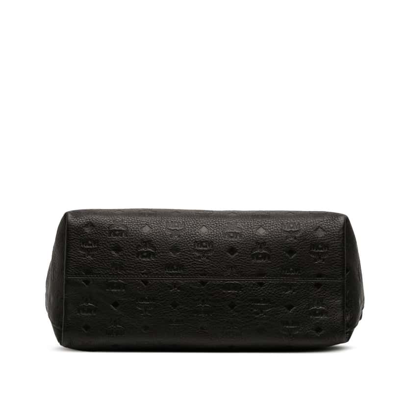 MCM Large Visetos Embossed Calfskin Klara Hobo Black Leather Very good condition - Inside View