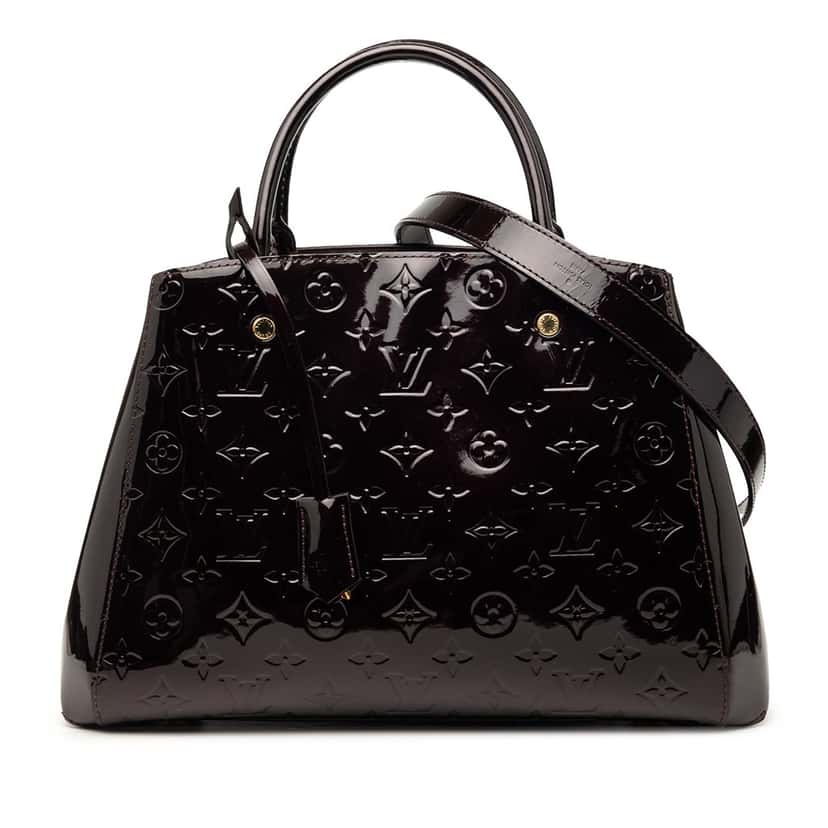 Louis Vuitton Monogram Vernis Montaigne MM Purple Leather Good condition - Front View