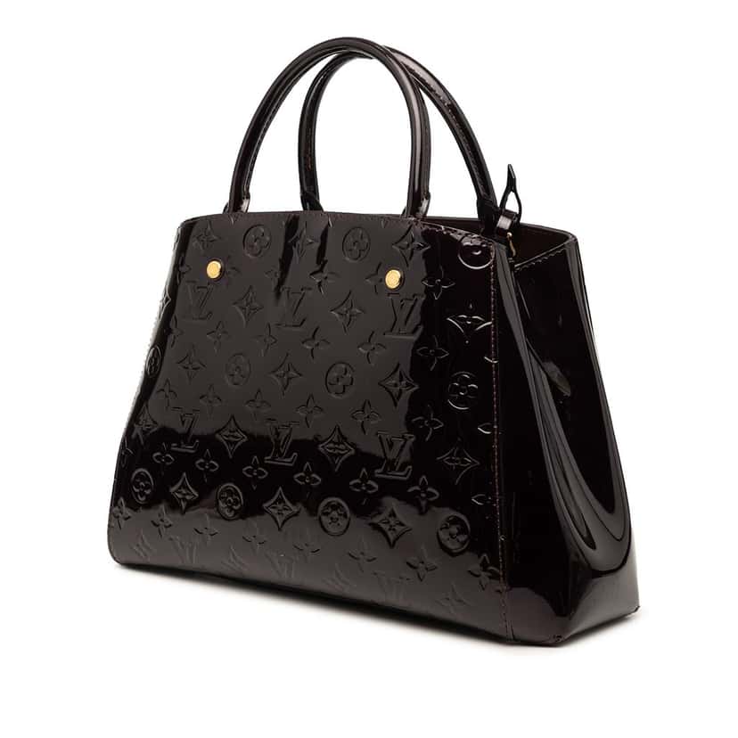 Louis Vuitton Monogram Vernis Montaigne MM Purple Leather Good condition - Back View