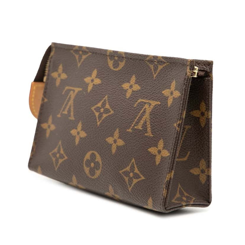 Louis Vuitton Monogram Toiletry Pouch 15 Brown Very good condition - Back View