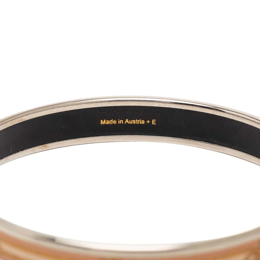 Hermès Narrow Enamel Intertwined Rope Bangle 62 Pink Very good condition - Box View