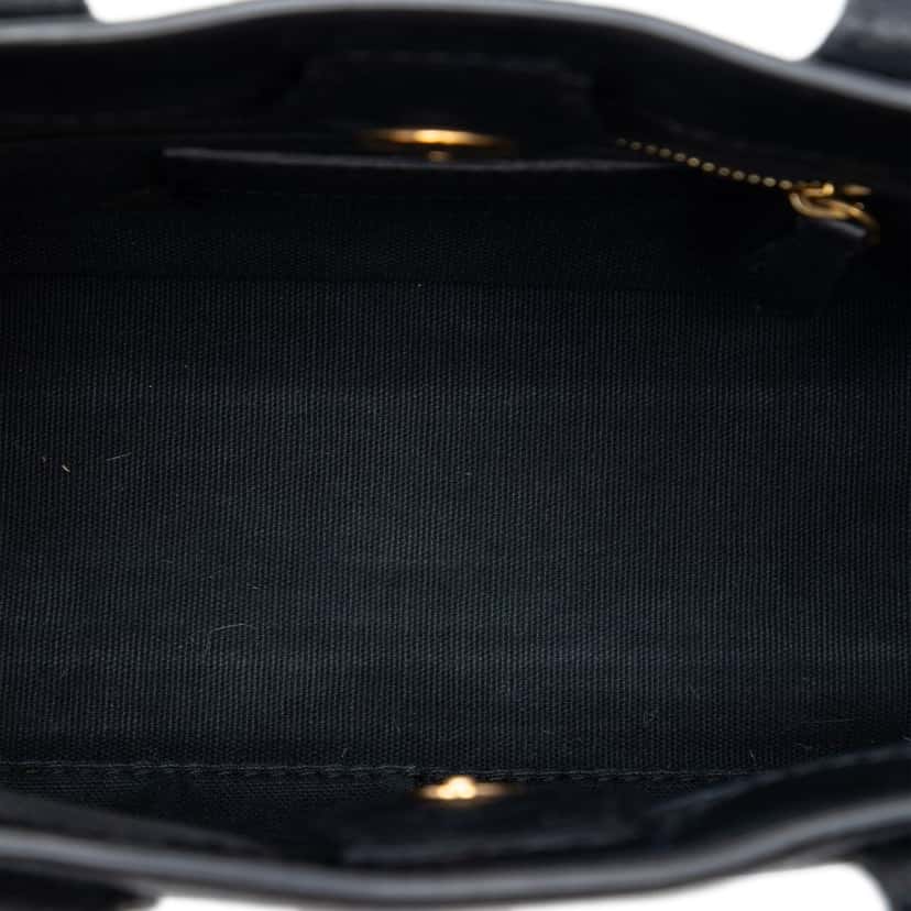 Burberry Small Derby Calfskin and House Check Banner Satchel Black Leather Very good condition - Model View
