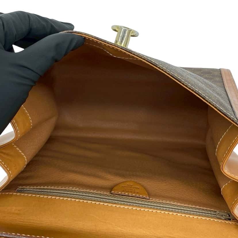 Celine Macadam Coated Canvas Top Handle Bag Brown Very good condition - Inside View