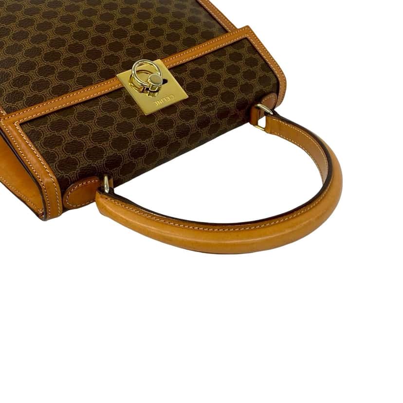 Celine Macadam Coated Canvas Top Handle Bag Brown Very good condition - Box View