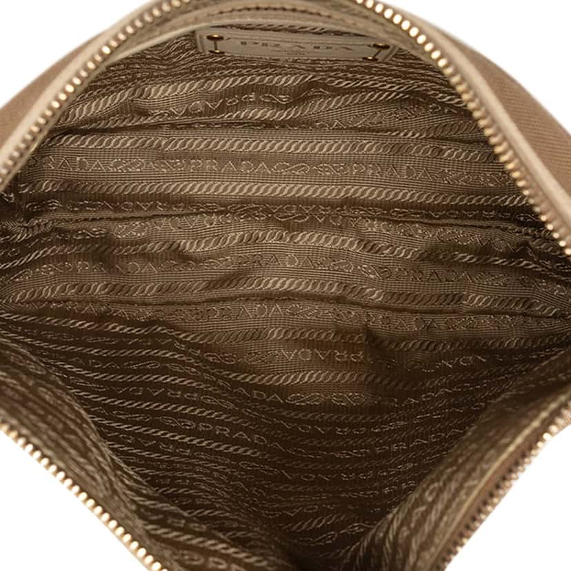 Prada Canvas Canapa Logo Crossbody Brown Very good condition - Model View