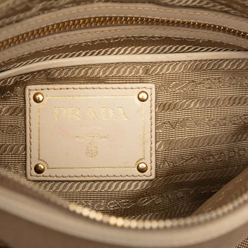 Prada Canvas Canapa Logo Crossbody Brown Very good condition - Box View