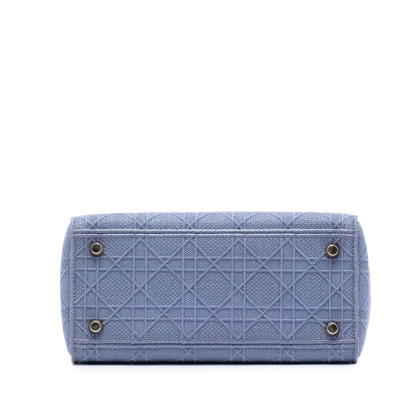 Dior Medium Canvas Cannage Lady D Lite Blue Very good condition - Inside View