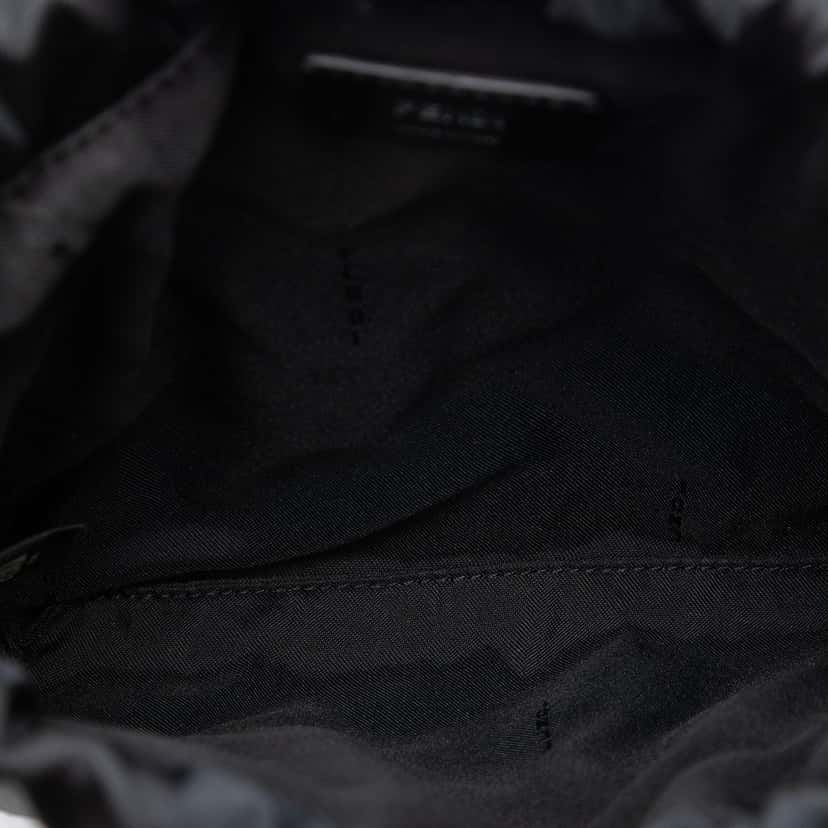 Fendi Small Pequin Nylon Pack Pouch Crossbody Black Very good condition - Model View