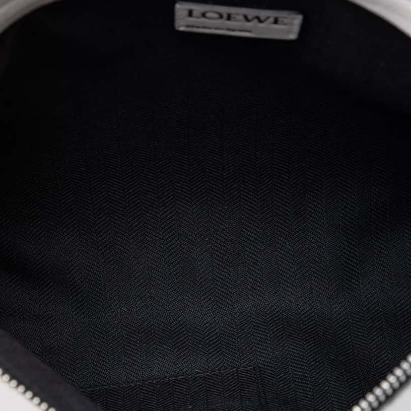 Loewe Leather Anagram T Pouch White Leather Very good condition - Model View