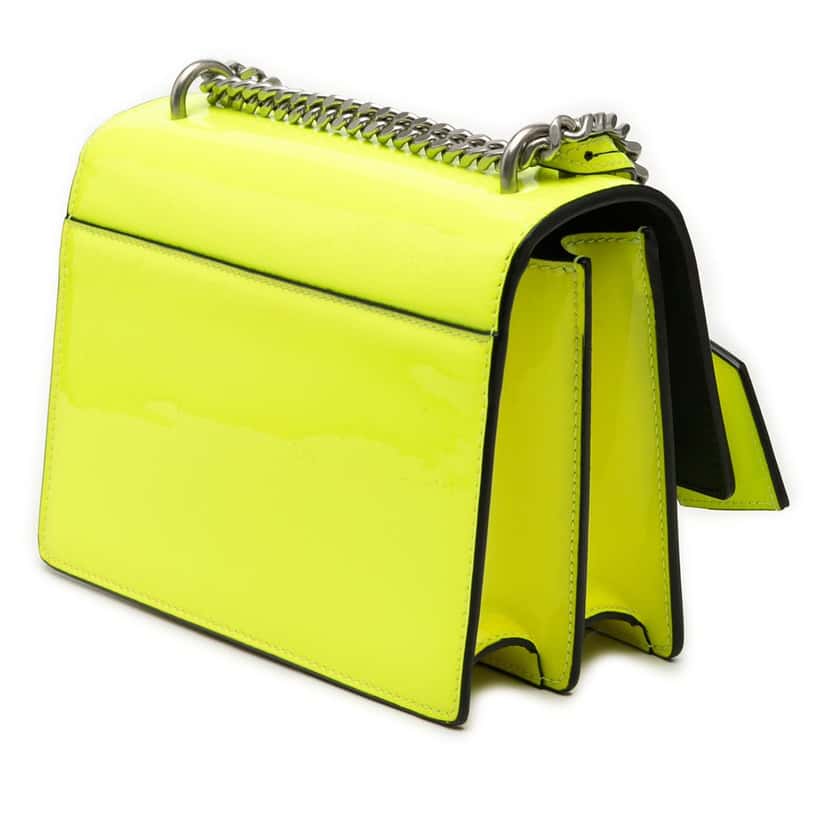 Saint Laurent Small Patent Monogram Sunset Crossbody Yellow Leather Very good condition - Back View
