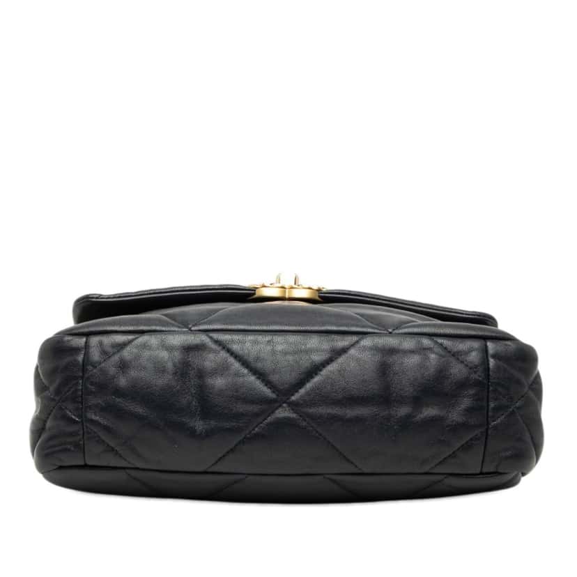 Chanel Medium Lambskin 19 Flap Blue Leather Very good condition - Inside View