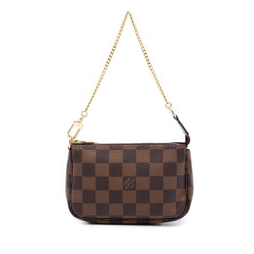 Louis Vuitton Damier Ebene Mini Pochette Accessoires Brown Very good condition - Front View