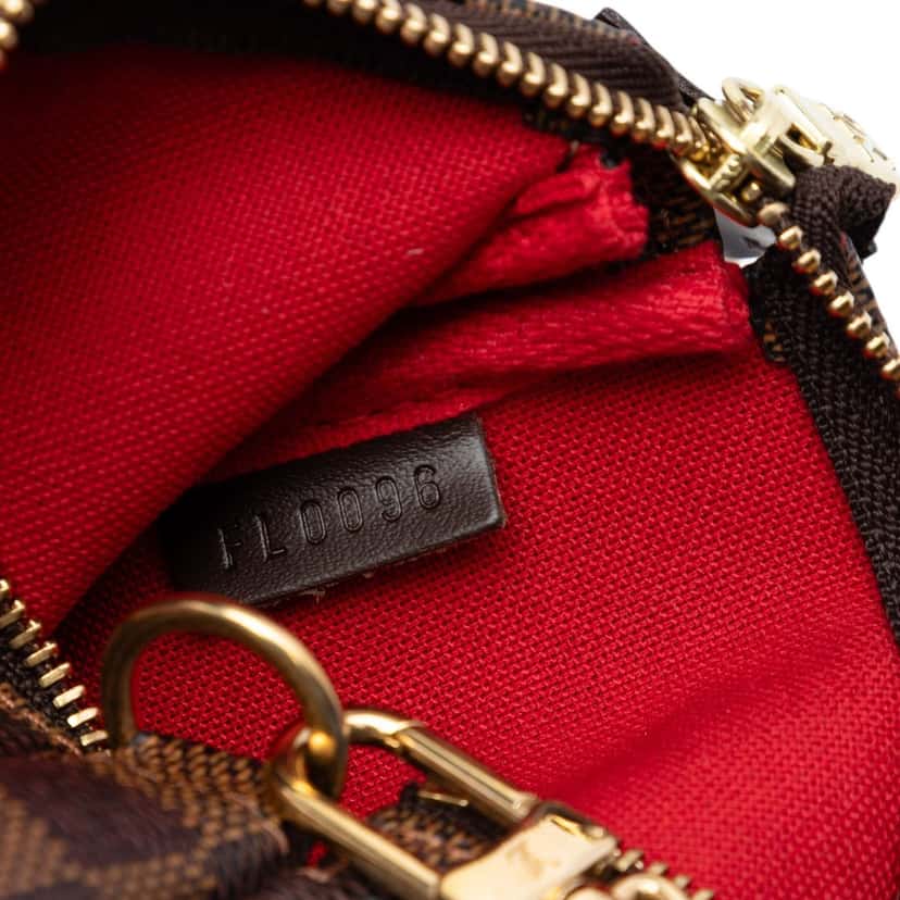 Louis Vuitton Damier Ebene Mini Pochette Accessoires Brown Very good condition - Box View