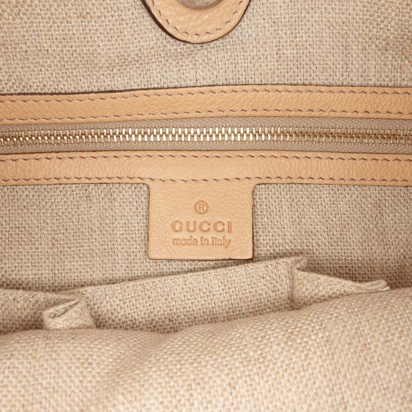 Gucci Leather Marrakech Shoulder Bag Brown Leather Very good condition - Box View
