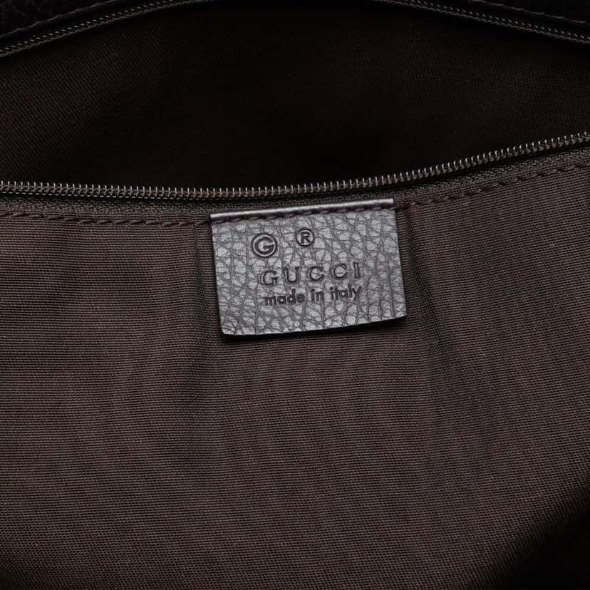Gucci Large GG Denim Gifford Tote Brown Very good condition - Box View