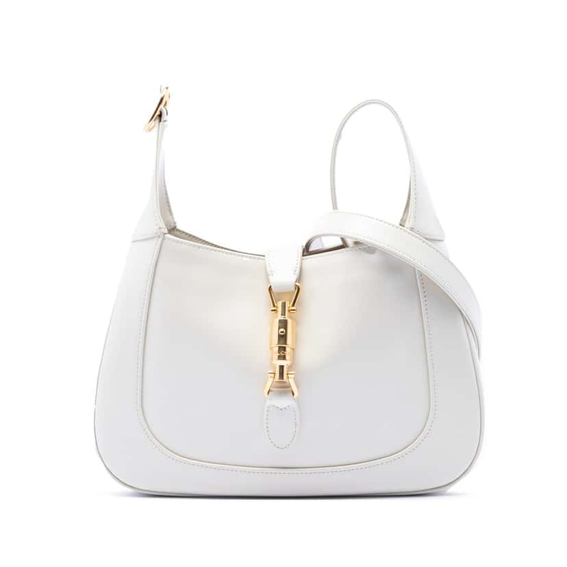 Gucci Small Calfskin Jackie 1961 Crossbody White Leather Very good condition - Front View