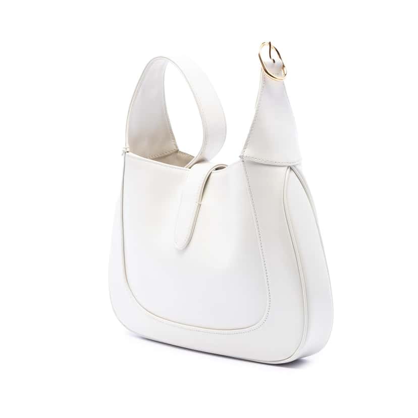 Gucci Small Calfskin Jackie 1961 Crossbody White Leather Very good condition - Back View