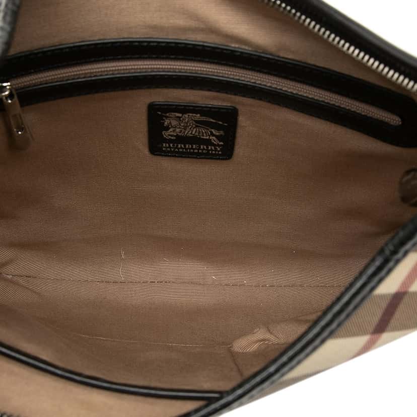 Burberry Supernova Check Coated Canvas Larkin Hobo Beige Very good condition - Model View