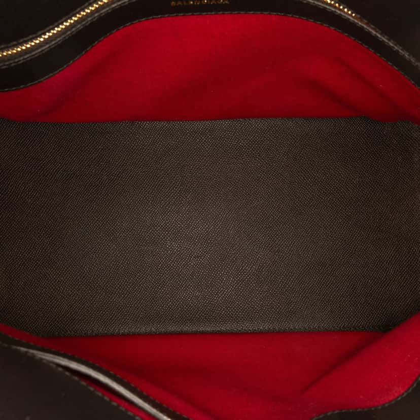 Balenciaga Grained Calfskin Ville Top Handle Bag M Black Leather Very good condition - Model View
