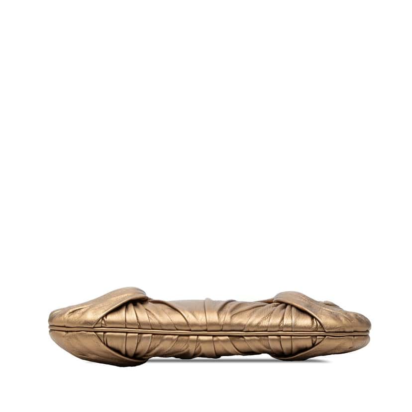 Burberry Metallic Leather Sling Knot Shoulder Bag Gold Leather Very good condition - Inside View