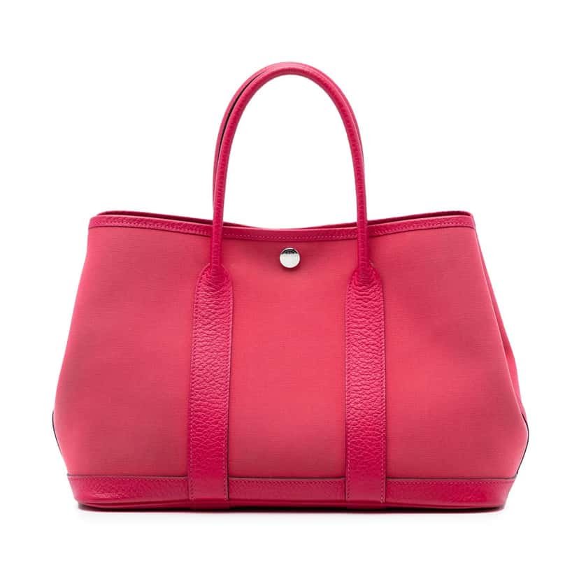 Hermès Toile and Negonda Garden Party 30 Pink Very good condition - Front View