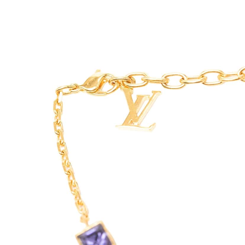 Louis Vuitton Gold Plated Gamble Strass Bracelet Gold Metal Very good condition - Model View