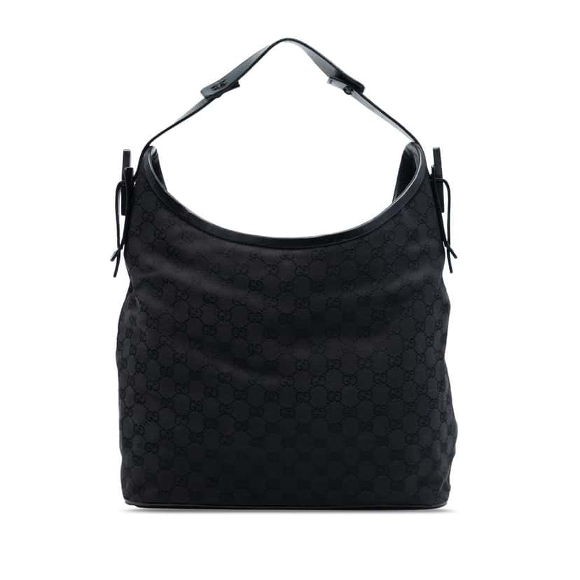 Gucci GG Canvas Shoulder Bag Black Never worn, with tag - Front View