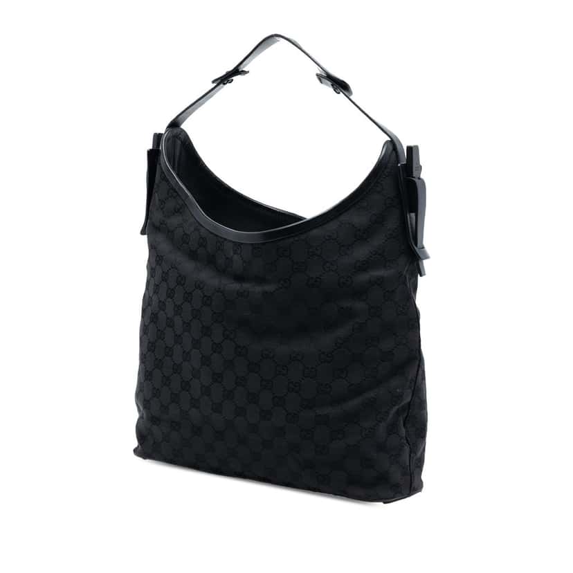 Gucci GG Canvas Shoulder Bag Black Never worn, with tag - Back View