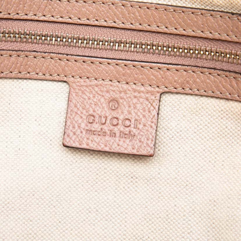 Gucci GG Canvas and Leather Bree Tote Beige Very good condition - Box View