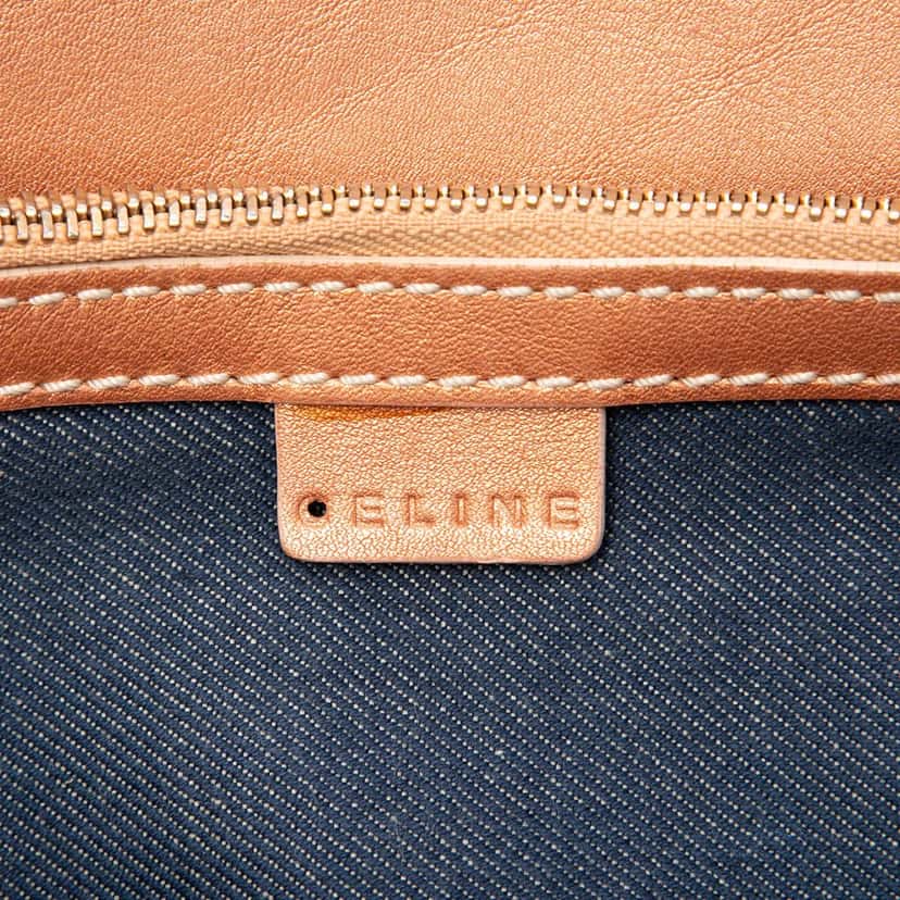 Celine Macadam Denim Handbag Blue Very good condition - Box View