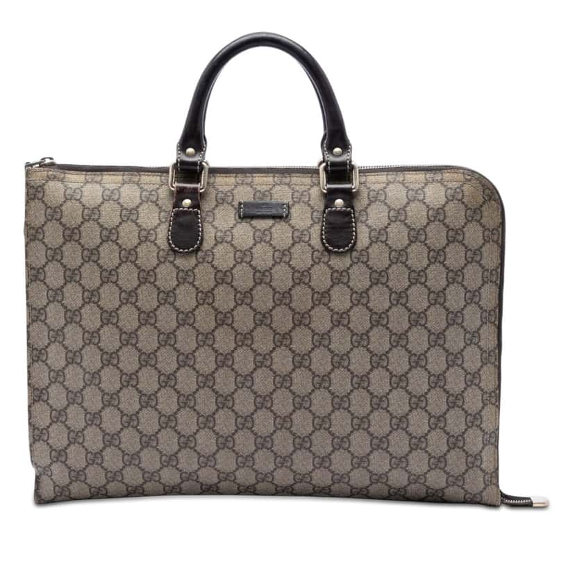 Gucci GG Supreme Laptop Case Beige Very good condition - Front View