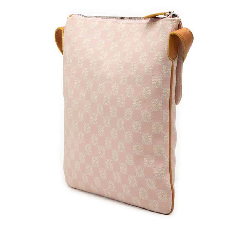LOEWE Anagram Canvas Crossbody Pink Very good condition - Back View