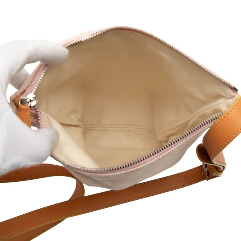 LOEWE Anagram Canvas Crossbody Pink Very good condition - Model View