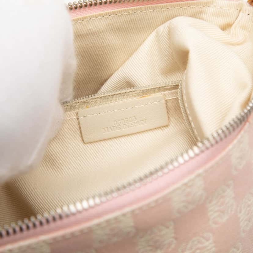 LOEWE Anagram Canvas Crossbody Pink Very good condition - Box View