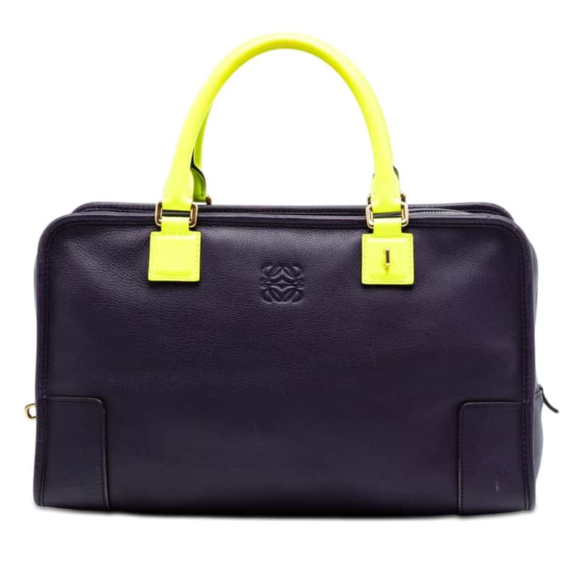 Loewe Special Edition Bicolor Goatskin Amazona 36 Purple Leather Very good condition - Front View